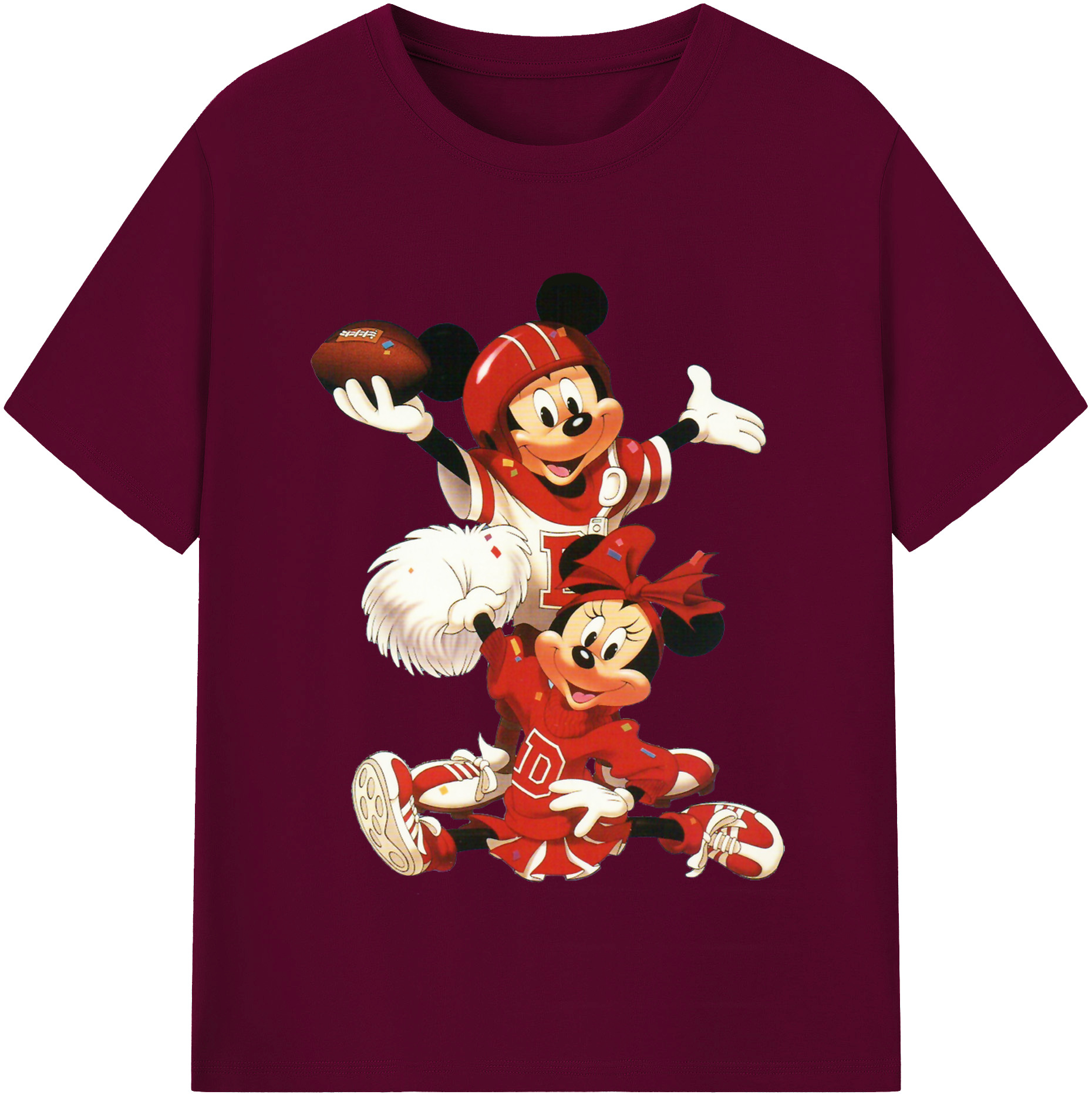 （画像用） ミッキーマウス Mickey Mouse レディースカジュアルプリントTシャツ（綿100％）